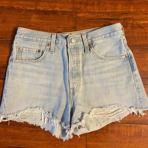 Levi's 501 Denim Cutoff Shorts - Size 27